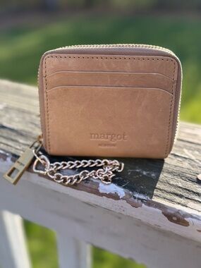 NWOT MARGOT LEATHER WALLET, COIN PURSE WRISTLET
